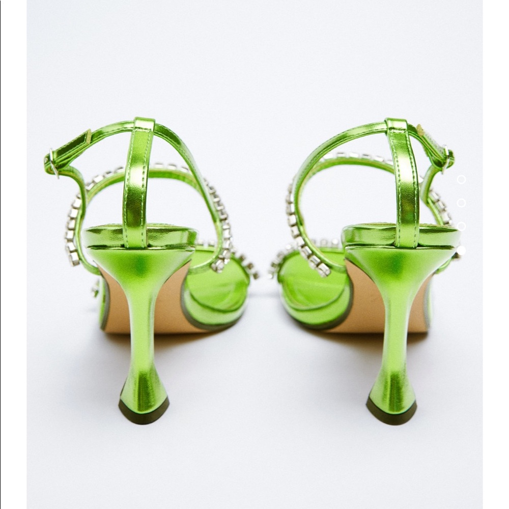 Zara Metallic Heeled Sandals - Picture 4 of 7